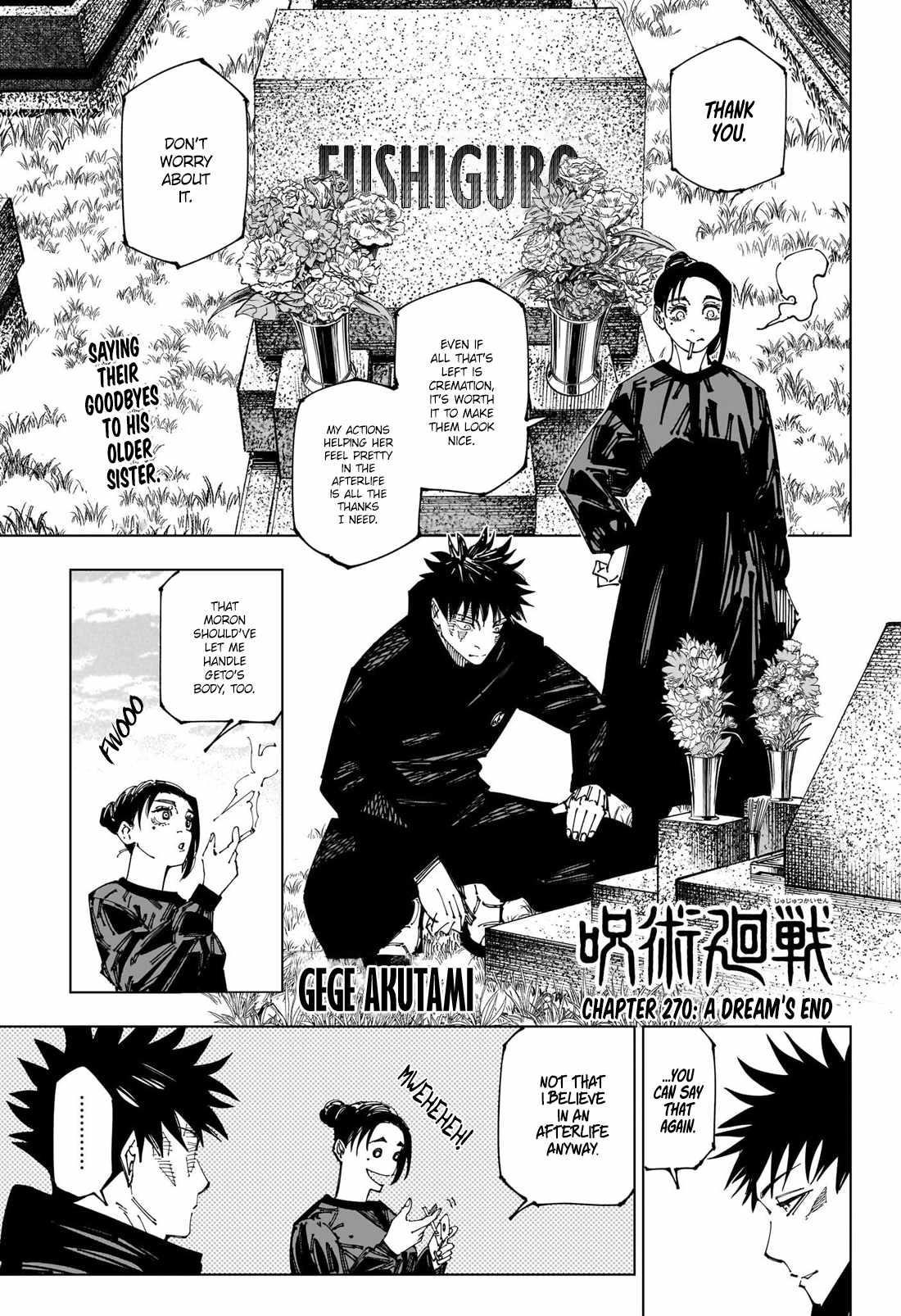 Jujutsu Kaisen, Chapter 270 image 01