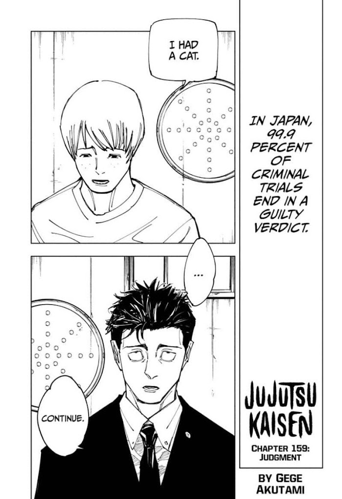 Jujutsu Kaisen, Chapter 159 judgment image 01