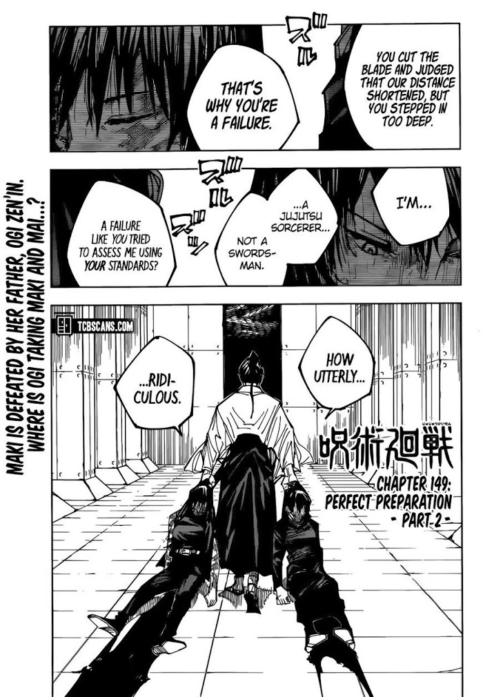 Jujutsu Kaisen, Chapter 149 image 01