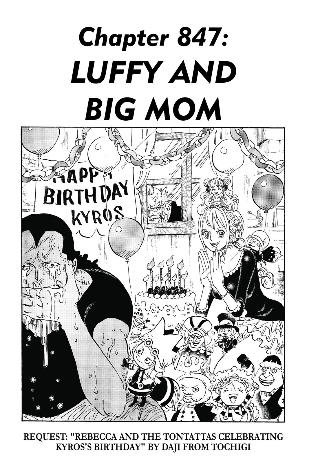 One Piece, Chapter 847 image 01
