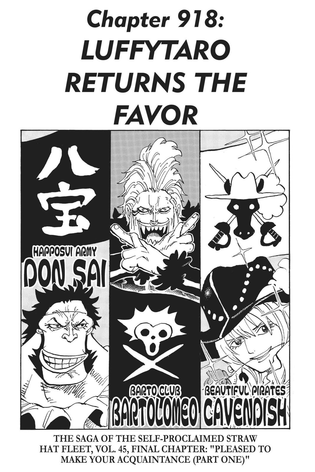 One Piece, Chapter 918 image 01