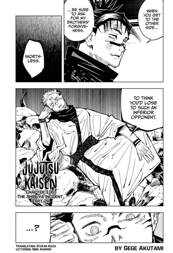 Jujutsu Kaisen, Chapter 106 image 01